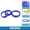 Nissan Rogue (2021-2022) Blue 3 x Console AC 4WD Mode Switch Knob Rings