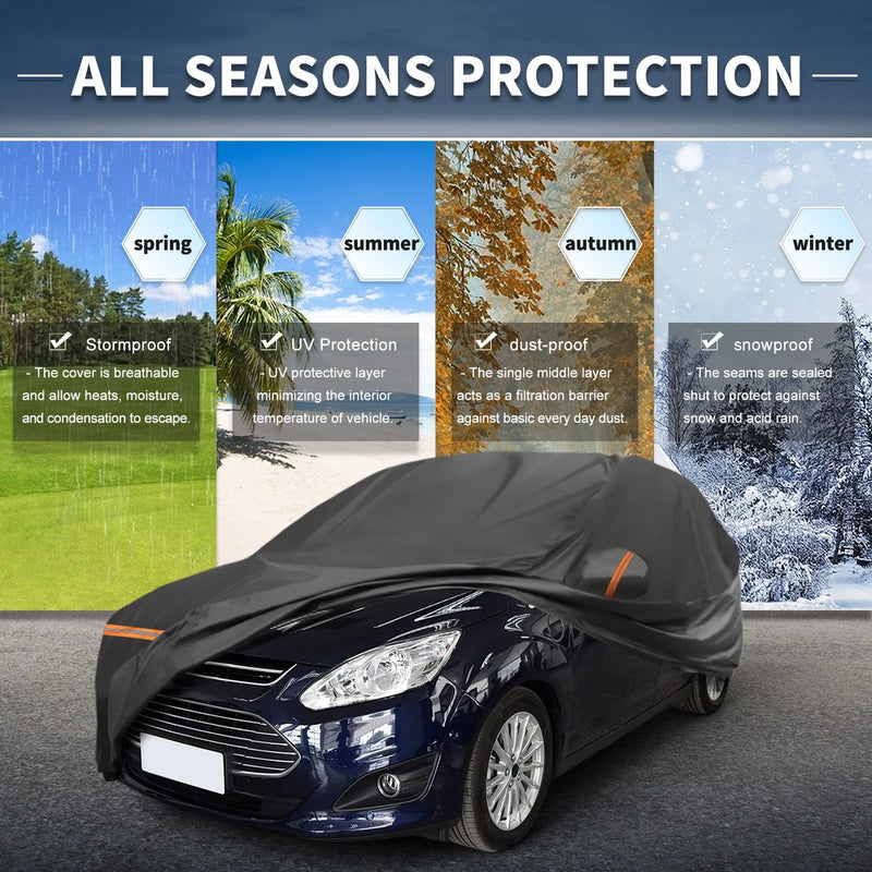 Ford C-Max 2003-2019 with Zipper Waterproof PEVA Cotton Car Cover