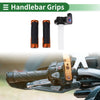 Motorcycle 7/8" 22mm Hand Grips Aluminum Alloy Rubber Orange