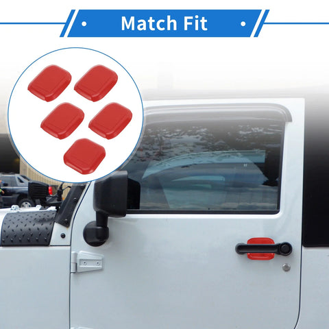 Jeep Wrangler JL (2018-2022) - ABS Red 5 Pcs Door Bowl Cover Trim