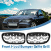 BMW 335d 328i 335i xDrive Silver Tone Pair Front Hood Bumper Grille