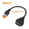 4Pin to OBD2 Diagnostic Scanner Adapter Cable Harley Davidson 16Pin to 4Pin