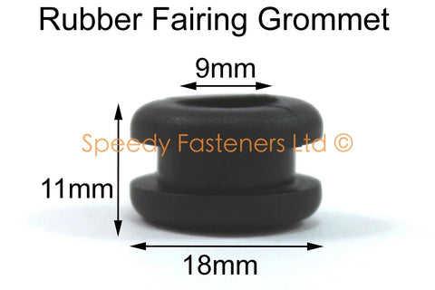 Ducati 2 x Black Rubber Fairing Grommets