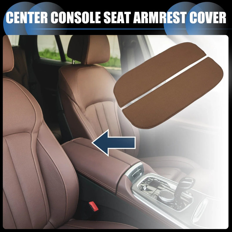 BMW X5 X6 Neoprene Fabric Deep Brown Armrest Protector Cover Pad
