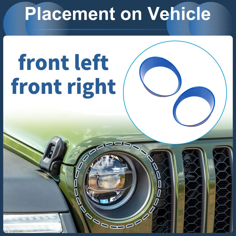 Jeep Wrangler 2 x Front Left & Right Headlight Trim Bezels (2026)