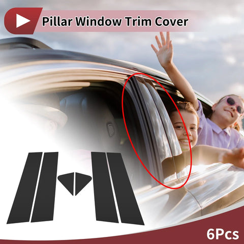 Chevrolet Trailblazer Black Front Rear Door Pillar Window Trim (2002-2009)