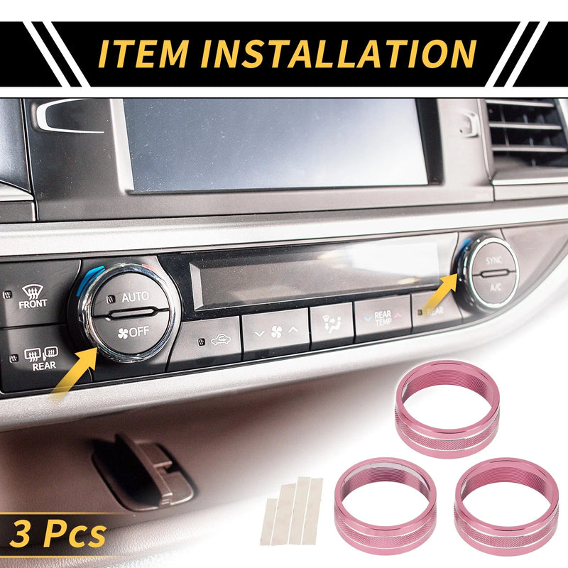 Jeep Wrangler JK JKU (2011-2018) 3 x Pcs Air Conditioning Button Cover Trim
