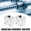 Car 4 x SBR12UU 12mm IDx39mm ODx27mm Length Car Linear Ball Bearings Silver Tone