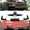 BMW F80 M3 F82 M4 Rear Bumper Diffuser Lip & Corner Fin Covers (2015-2020)