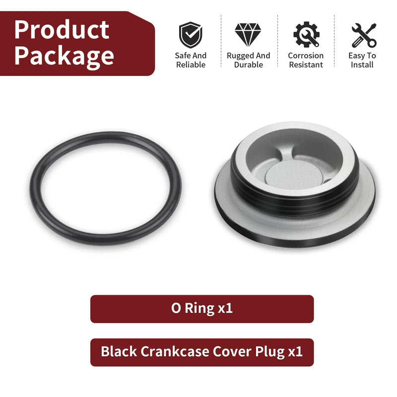 Suzuki Hayabusa GSX1300R Black Crankcase Cover Plug w/ O-Ring (1999–2024)