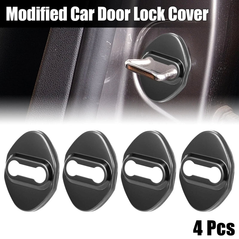 Toyota Black Adhesive 4pcs Car Door Lock Latches Striker Cover Protector