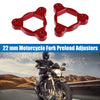 Motorcycle 2 x 22mm Fork Preload Adjusters Aluminum Alloy Red