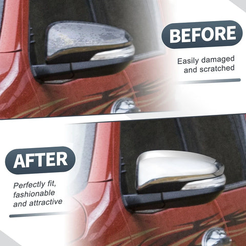 Toyota Hilux Pair Rearview Mirror Cover Cap Chrome Plated (2015-2020)