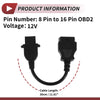 8 Pin to 16 Pin OBD2 Car Diagnostic Connector Adapter Extension Cable 30cm