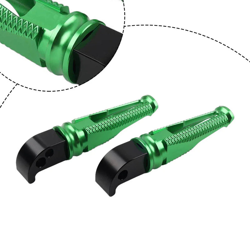 Yamaha R3 R15 R25 MT-03 MT-07 MT-09 XSR700 Rear Passenger Foot Pegs Green