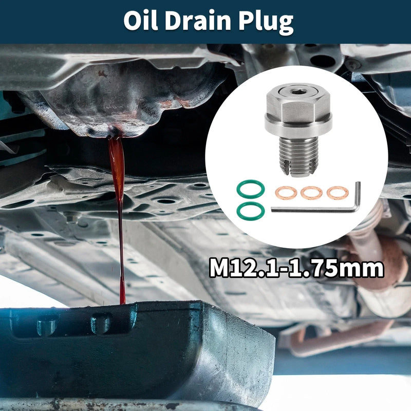 Car / Motorcycle M12.1-1.75mm Copper Oil Drain Plug W/ Gasket