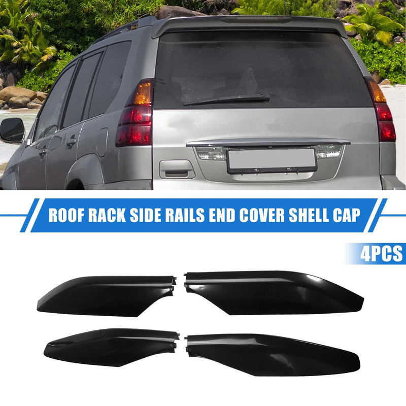 Lexus GX470 (2003-2009) Black 4 x Car Roof Rack Side Rails End Covers