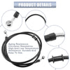 Length 10mm ID Motorcycle Hydraulic Brake Line Oil Hose Cable Black