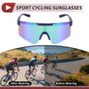 1 Pc Motorcycle Riding Goggles Green Lens Blue Frame Tri-acetel Cellulose PC