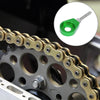 2x 12mm Dia Hole Green Silver Tone Motorcycle Chain Axle Adjuster Tensioner