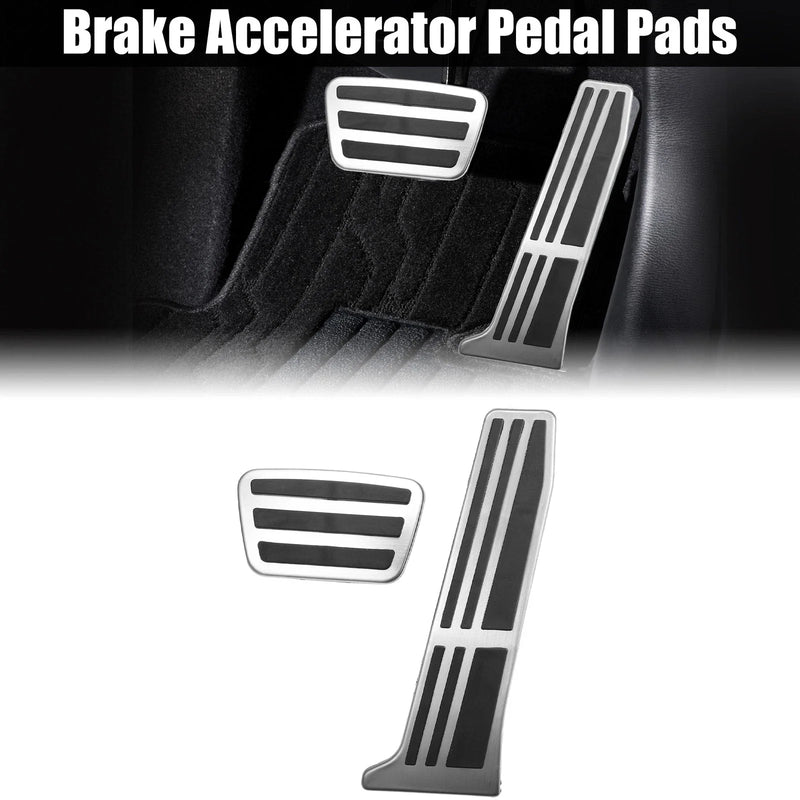 Toyota Silver Tone 2 x Brake & Accelerator Foot Pedal Covers Non-Slip
