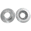 Toyota FJ80 HDJ80 HZJ80 2 x Front Slotted Disc Rotors & Brake Pads (1990-1992)