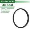 Make Model Oil Seal / 112x122x6mm / Seal Ring Rotary Shaft Seal NBR Black 5 Pcs