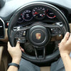 Porsche Macan Real Carbon Fiber Steering Wheel Frame Cover Overly Fit