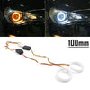 Car Headlight Retrofit 100MM White Amber Switchback LED Halo Rings