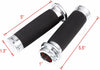 Harley Sportster, Dyna, Softail 25mm Chrome Handlebar Hand Grips (2004-2023)