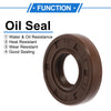 Vehicle Oil Seal 15x32x7mm Brown 2 x Seal Ring FKM Rubber