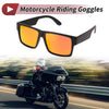 Motorcycle Riding Goggles Red Lens Black Frame Tri-acetel Cellulose PC UV400