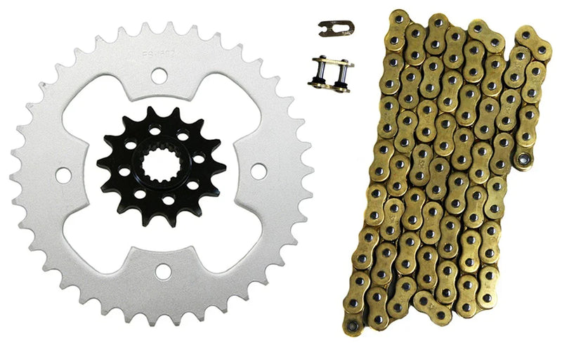 Polaris Outlaw 525 S Gold 520x98 O-Ring Drive Chain & 14/38 Sprockets