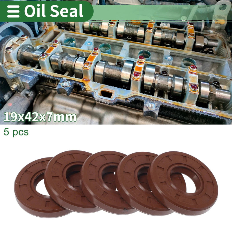 Oil Seal 19x42x7mm 5 Pcs Rotary Shaft Seal