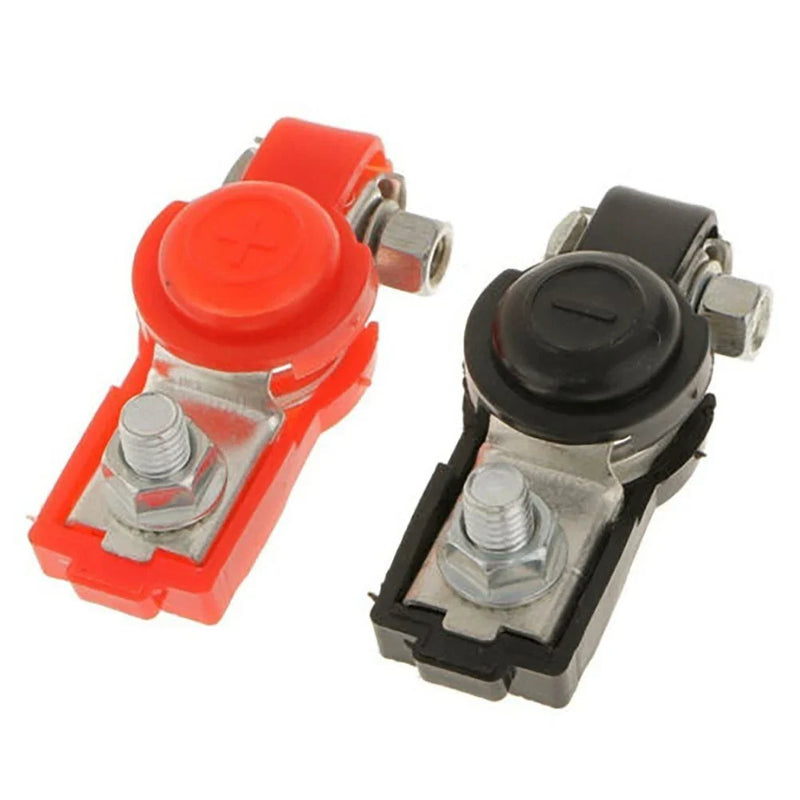 Car 2 x Car Battery Terminal Adjustable Clamp Clip Connector Negative Positive
