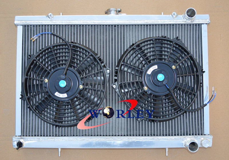 Nissan Skyline R32 GTS GTR Aluminum Radiator & Fans (1989-1994)