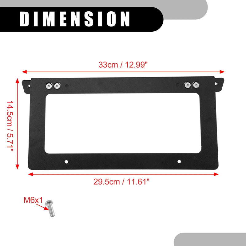 Ford Bronco 2021-2022 Aluminum Alloy Black Set Front License Plate Frames