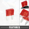 Car 10A Mini Blade Style Fuse Set with 12 AWG Holder