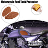 Motorcycle Brown 2 x Fuel Tank Protector Rubber Pad Side Panels Sticker