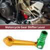 Bosuer M5 Folding Motorcycle Gear Shifter Lever Gold Tone Green Silver Tone