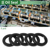 Oil Seal 35x52x7mm NBR Rubber Black 5 Pcs