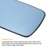 BMW 3 Series E30 E36 Right Side Blue Mirror Glass w/ Back Heated