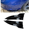 Benz C205 C63 AMG 2 x Black Rear Bumper Side Spoiler Covers (2015-2021)