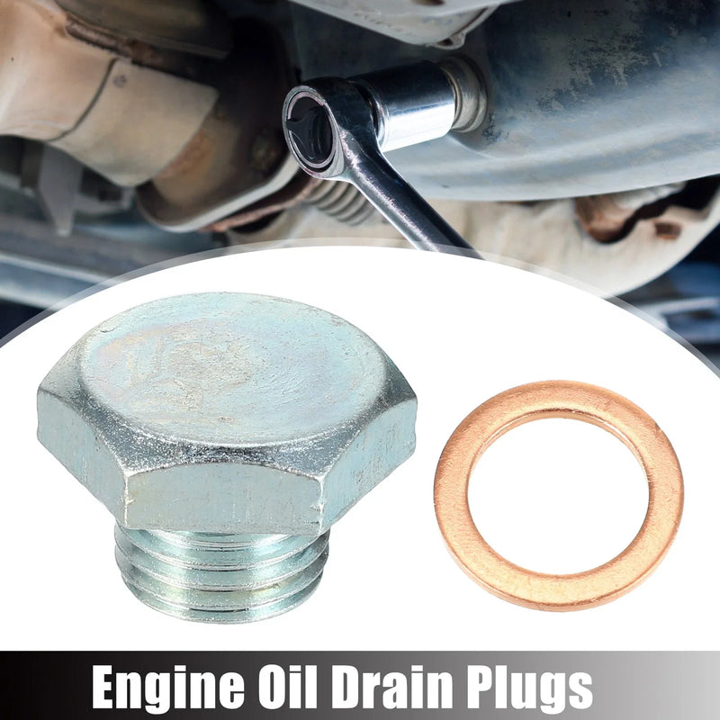 Buick Silver Tone M14x1.5 Oil Drain Plug with Washer