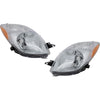Halogen Headlight Set of 2 For 2007-2008 Toyota Yaris