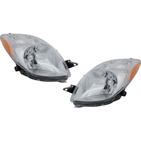 Halogen Headlight Set of 2 For 2007-2008 Toyota Yaris
