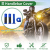 Motorcycle 7/8 22mm Hand Grips Rhombus Pattern Blue