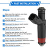 Dodge Dakota (2001-2003) 4.7L Black Fuel Injector 8 x No.53032145AA