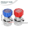 A / C R134A 2 x Quick Coupler Adapter Valve Manifold Connector 1/4" High/Low