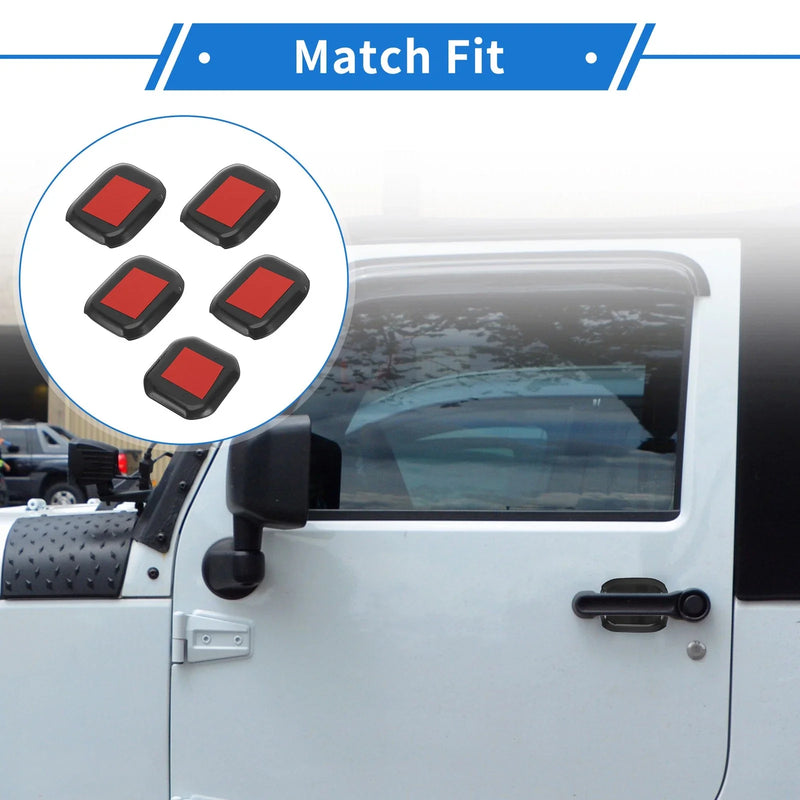 Jeep Wrangler JL (2018-2022) ABS Black 5 Pcs Door Bowl Cover Trim